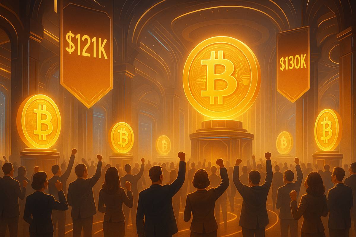 Bitcoin แกว่งใกล้ 121K แต่เงินกองทุนหนุนลุ้นพุ่งแตะ 130K