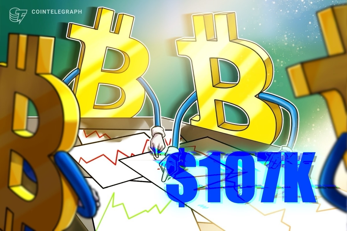 Bitcoin threatens $107K next as yearly open becomes key BTC price floor